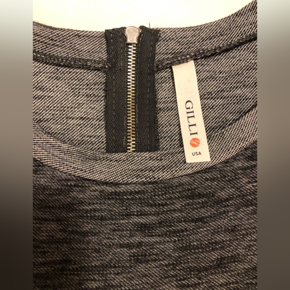 Gilli charcoal dress with back zipper & short sleeves - Picture 3 of 13